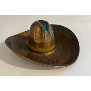 Vintage Copper Cowboy Hat Ashtray